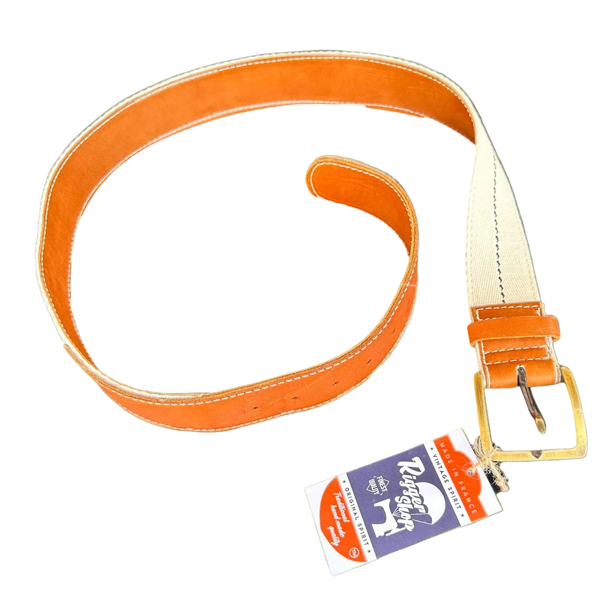 Ceinture artisanale sangle para blanche